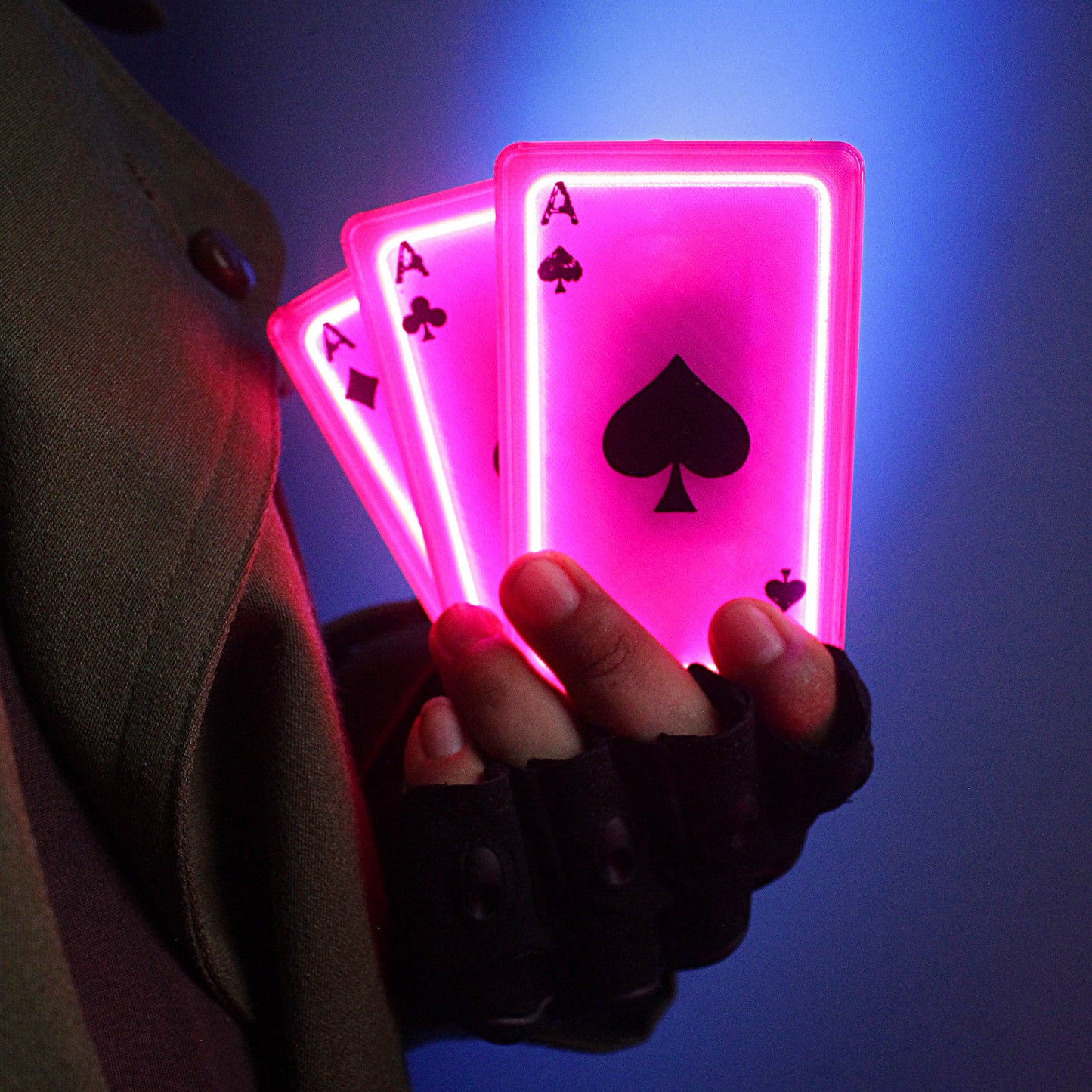 Gambit - playing cards - LED light x3
