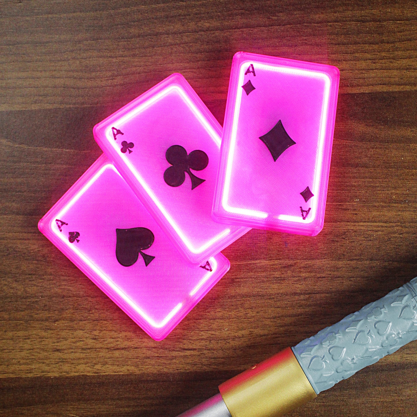 Gambit - playing cards - LED light x3