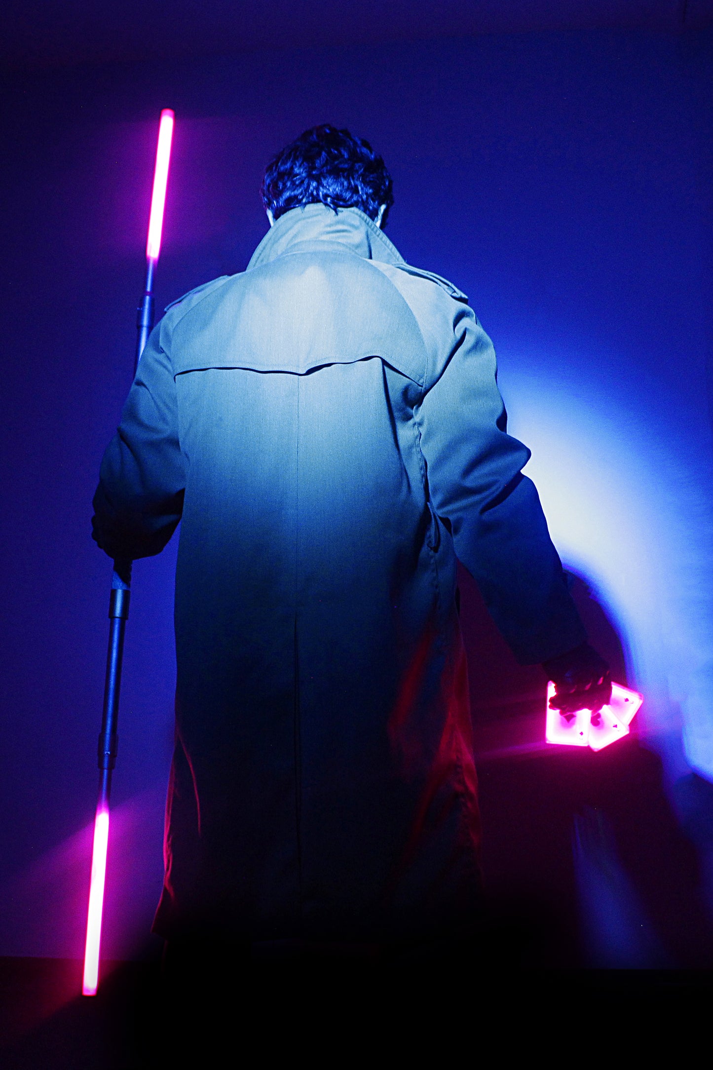 Gambit - costume staff with LED lights