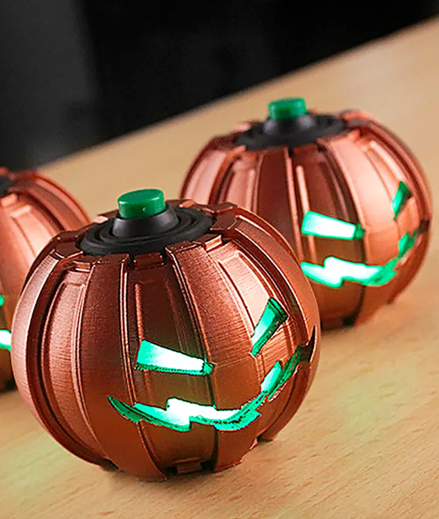 Green goblin bombs - pumpkin Spider
