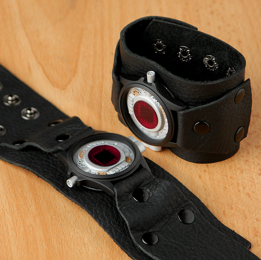Webshooter black (x2) leather metal