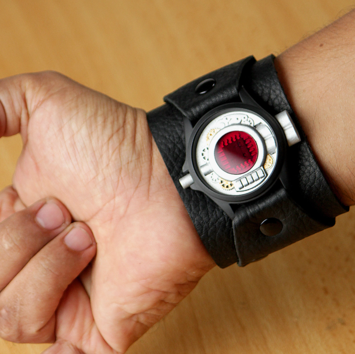 Webshooter black (x2) leather metal