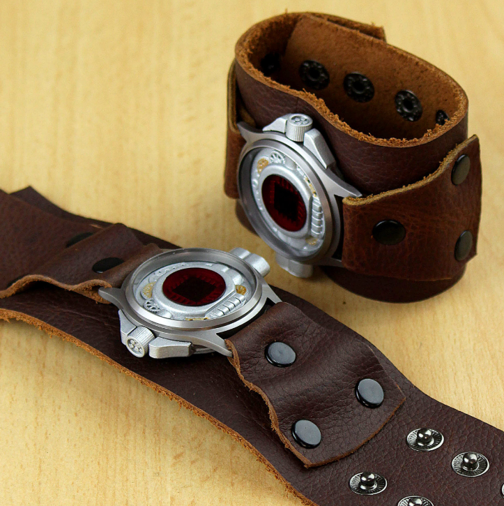 Web Shooter Brown (x2) Leather Metal