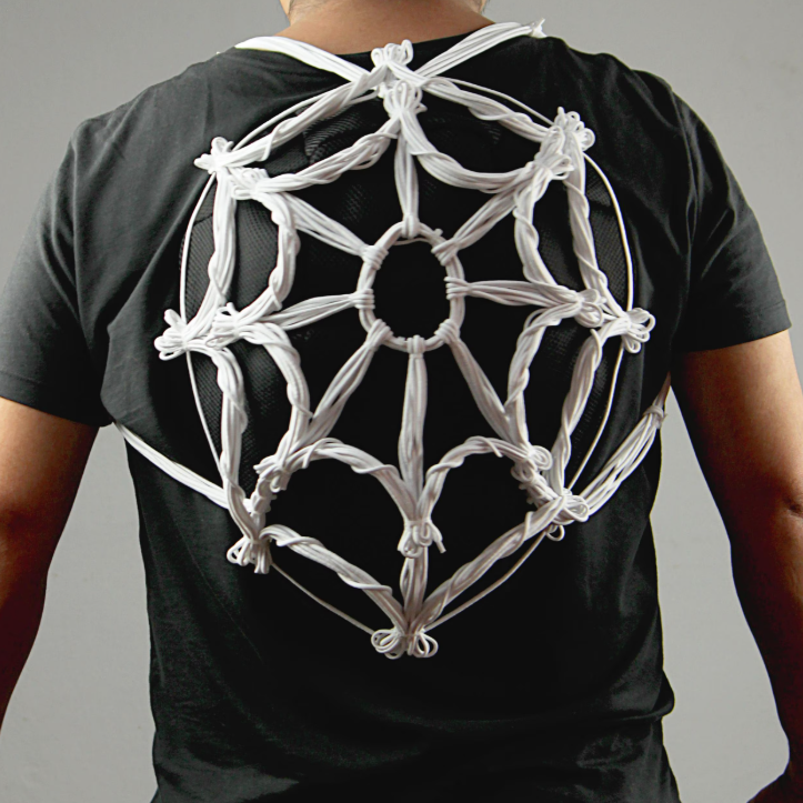 Spider backpack black - white