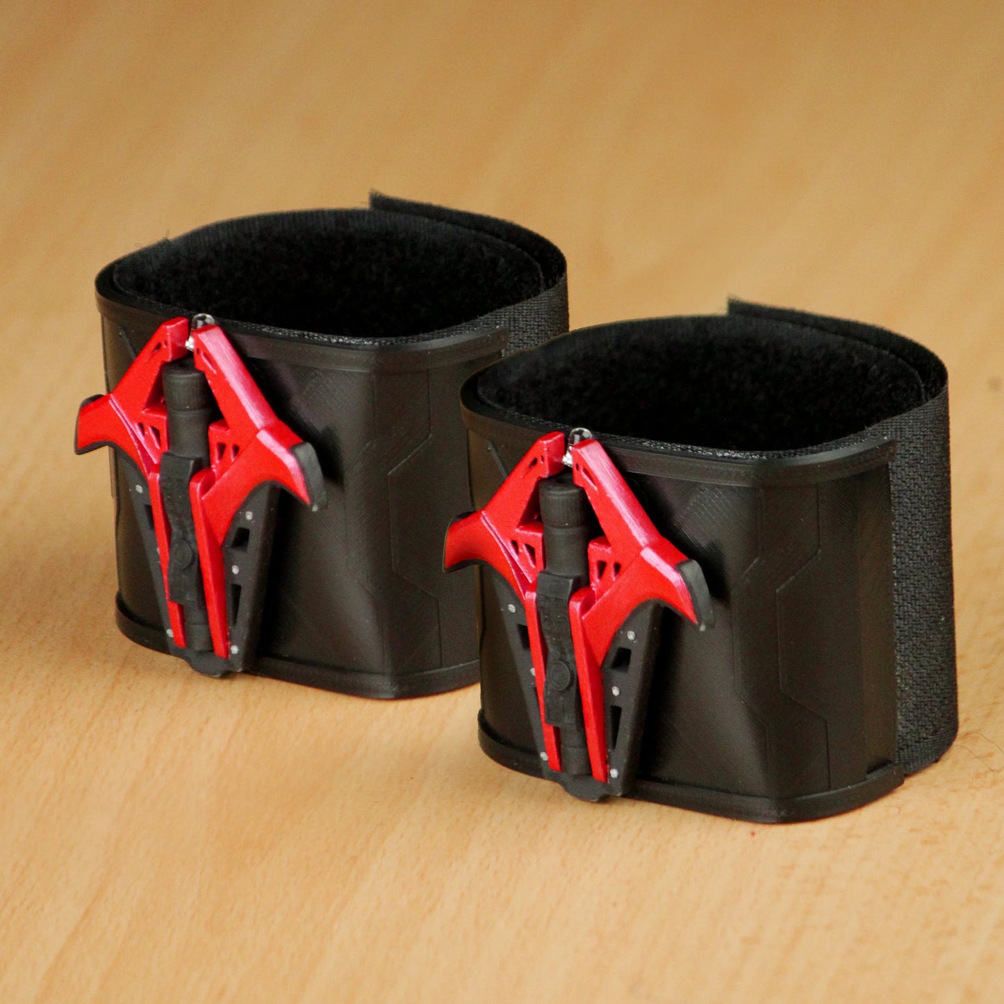 Bracelet Shooter led red - black v1