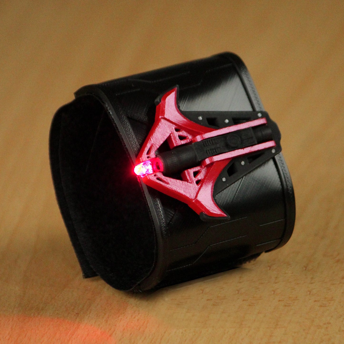 Bracelet Shooter led red - black v1