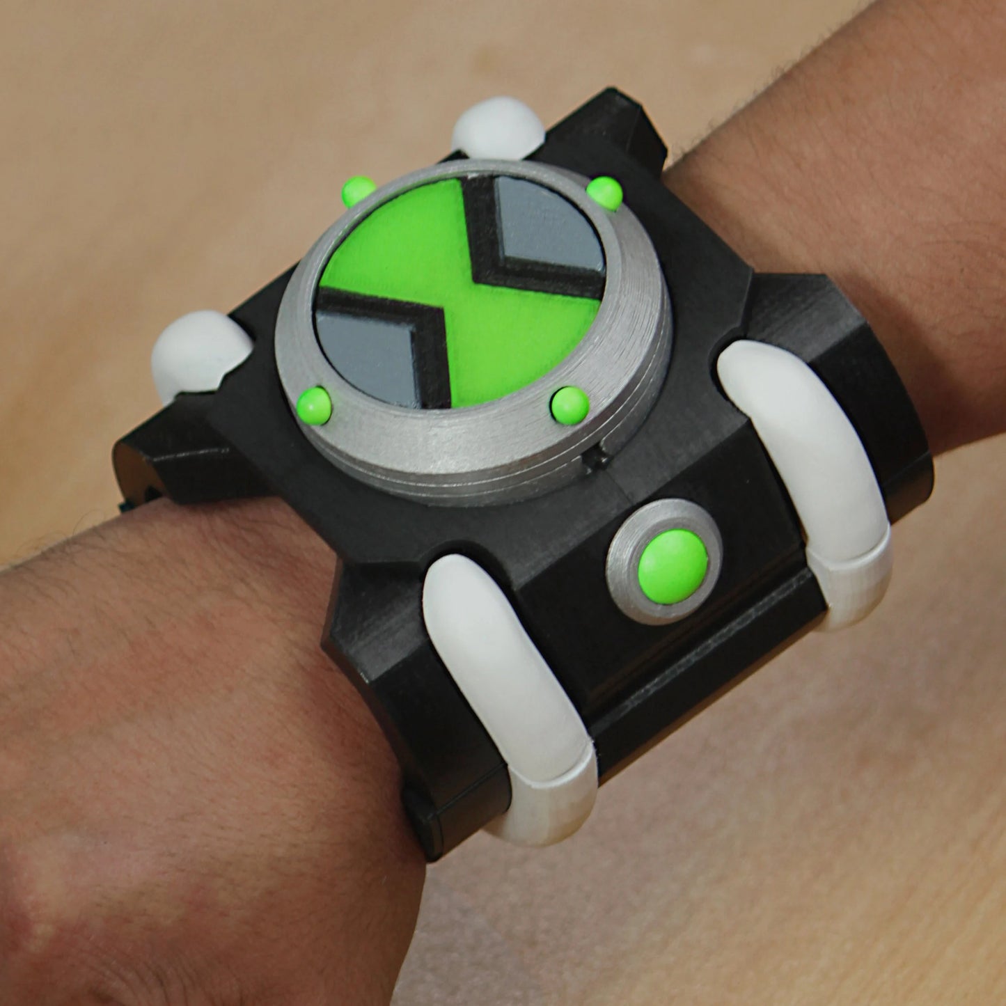 Alien bracelet - white -black -green